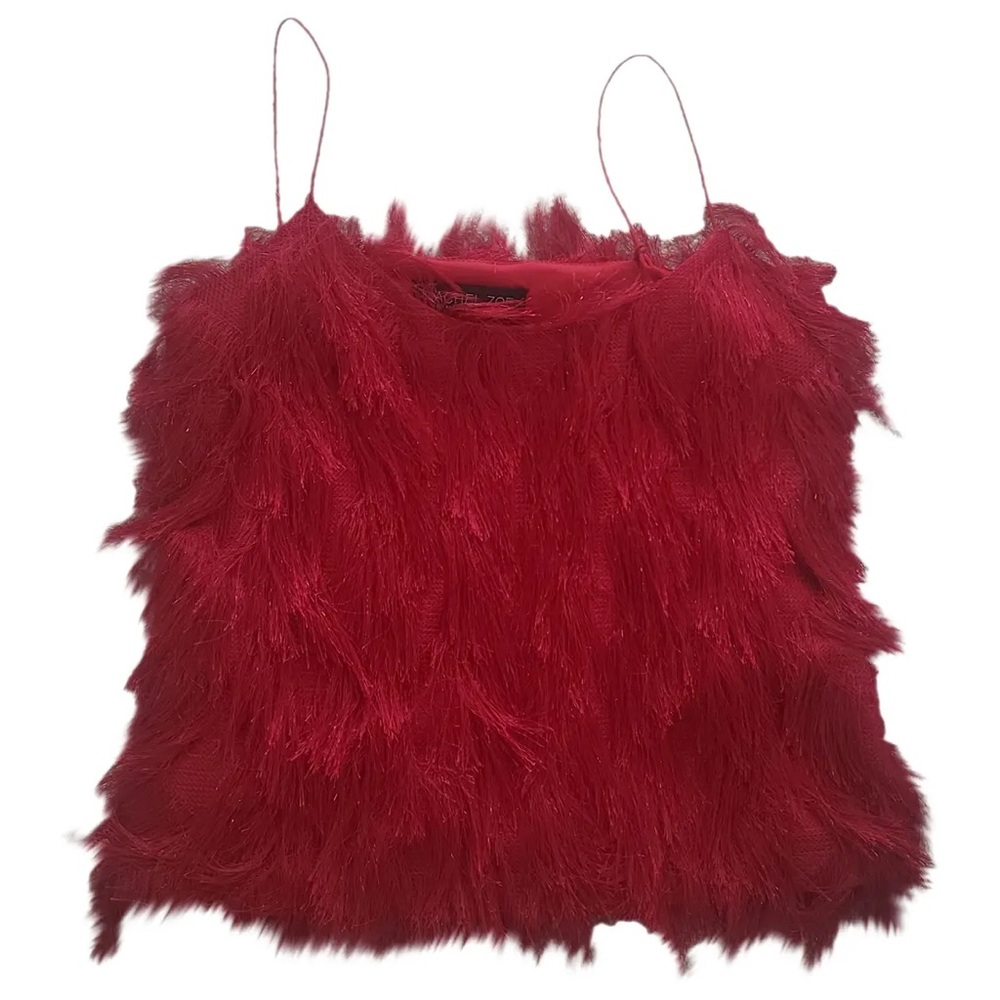 Rachel Zoe Vibrant Red Fringe Camisole
